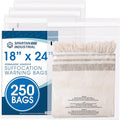 Spartan Industrial - 18" X 24" (250 Count) Self Seal Clear Poly Bags with Suffocation Warning for Packaging, Shipping & FBA - Permanent Adhesive