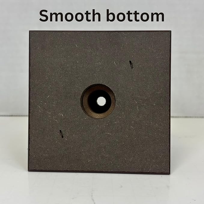 Display Base Pedestal Cherry Finish with 5/16" Center Hole – Square Stand Blank for Trophies, Figurines, 3D Prints, DIY Projects – Available in Multiple Sizes (5 1/2"Lx5 1/2"Wx2 1/8"H)