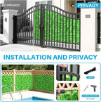 Patio Paradise 6'x8'-9Pc Faux Ivy Fence Privacy Screen Artificial Greenery Wall Backdrop,Fake Grass Wall Panels for Outside Apartment Balcony,Vine Leaf Decor for Outdoor Patio Chain Link