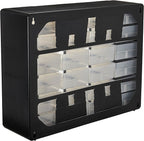 Akro-Mils 10124 24 Drawer Plastic Parts Storage Hardware and Craft Cabinet, 20-Inch x 16-Inch x 6.5-Inch, Black
