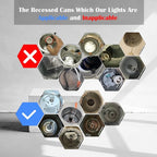 Jolux 24-Pack 5/6" Retrofit LED Recessed Lighting,12W=60W,5000K Daylight,800 Lumens,Dimmable Can Lights,Damp Rated,Simple Installation Adjustable Retrofit Downlight,ETL,E26 Base,Bevel Trim