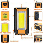 2 Pack 40W 1600LM LED Work Light, Rechargeable Portable Magnetic Flood Lights for Outdoor Camping Emergency Car Repairing and Waterproof Job Site Lighting