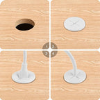 Desk Grommet,1 Inch Flexible Rubber Grommets, Silicone Cable Cord Grommet Wire Hole Cover for Desk, Table and Other Furnitures(12Pack)