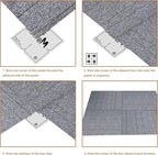 16-Pack 20"x20" Carpet Tiles, Non-Adhesive Soft Padded Floor Squares with Seamless Look for Home, Office, Indoor & Outdoor Use (43 Sq Ft) (K2)