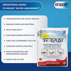 STARDUST Super Absorbent 1.5 Cu.Ft. Bag - Stardust Powder, Floor Dry Absorbent, Absorbent Powder, Bags for Spill Cleanup, Oil Dry Absorbent, Spill Absorber Cleaning Solution - Pack of 4