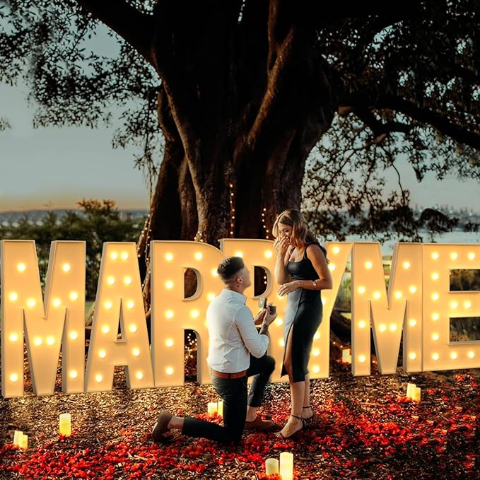 imprsv Marquee Light Up Letters, 4FT Mosaic Letters with Light for Baby Shower Graduation Party Decor, Large U for Engagement Wedding Party Decorations (Need to Assemble)