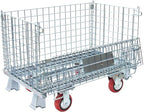 32"x20"x24" Heavy Duty Platform Truck with Cage, Foldable Flatbed Hand Truck Dolly with 4.7” Swivel Casters, 1500LBS Capacity Push Cart for Warehouse, Garage, Grocery, Laundry