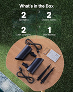 HIBOITEC 2 Pack 30W Outdoor LED Spotlight 120V 3000LM 5000K Spot Lights Waterproof Landscape Lighting for Flag Pole Tree Statue, 5.9 FT Cord with Plug