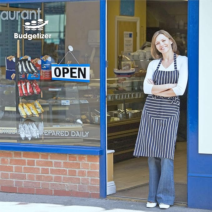 Business Hour Open Closed Sign with Suction Cups - Be Back Sign with Clock