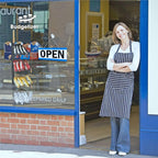 Business Hour Open Closed Sign with Suction Cups - Be Back Sign with Clock