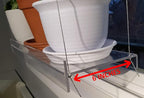 Hanging Acrylic Shelves for Windows (28" Wide, 3 Shelves - 46" Tall)