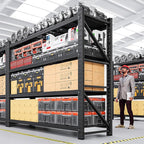 7000LBS Storage Shelves,79" W Garage Shelving Heavy Duty Metal Adjustable Garage Shelves, Shelving Units Industrial Shelving for Warehouse,79" W x 24" D x 79" H,Black