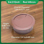 2 Pcs Desk Grommet 2-3/8" / 60 mm, Desk Cord Hole Cover, Cable Grommet ABS Plastic, Desk Hole Grommet for Home & Office Pc, Detachable Adjustable Cable Cord Organizer-Reddish Brown