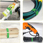 1"x16ft Hook and Loop Straps with 25 Metal Buckles, Adjustable Fastening Cable Straps, Cut-to-Length Cinch Strap, Reusable Nylon Securing Cord Ties for Organizer or Storage, 1 inch Wide,Green