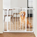 Great Gates Pet Gate - Durable Steel Gate for Stairs - Self-Closing Door & 2-Step Child Proof Lock - Wall-Friendly Dog Gates for Doorways (Fits Most) - 29.8"- 36.4", 28” Tall