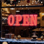 30" x 10" Large LED Open Signs with Remote Control 14 Modes Dimmable Open Sign for Business Window Stores Retail and Restaurant Red