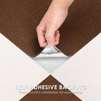 Carpet Tile 20 Pack 24” X 24” Self Adhesive Carpet Floor Tiles Anti-Slip Squares Peel and Stick Floor Tilel DIY Installation for Bedroom(Brown)