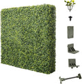 E&K 18" Wx18 Hx6 D Artificial Boxwood Hedge Wall, Artificial Outdoor Privacy Wall for Balcony Backyard Office, Indoor Divider Freestanding Greenery Backdrop