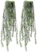 Artificial Hanging Plant 2 Pcs Faux Plant Ivy Vine Faux Eucalyptus Vines Fake Potted Greenery for Wall Living Room Home Shelf Office Bathroom Outdoor Indoor Decor (Type 5)