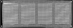 Repa Market 2-Pack Air Vent Cover 16x6 Inch (Outer Dimensions) Black Galvanized Steel Louvered Grill Cover with Mesh Screen/Wall or Ceiling Vent/HVAC Register for Indoor and Outdoor Ventilation