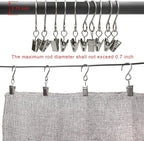 Stainless Steel S Hooks Curtain Clips, 50 Pack Hanging Party Lights Clips, Hangers Gutter Photo, Art Craft Display, 3 Inch Long, Silver