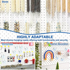 Tandefio 50 Pcs Pegboard Hooks Metal Prong Hook Peg Board for Hanging Hangers for Wall Picture Jewelry Display Tool (Silver)