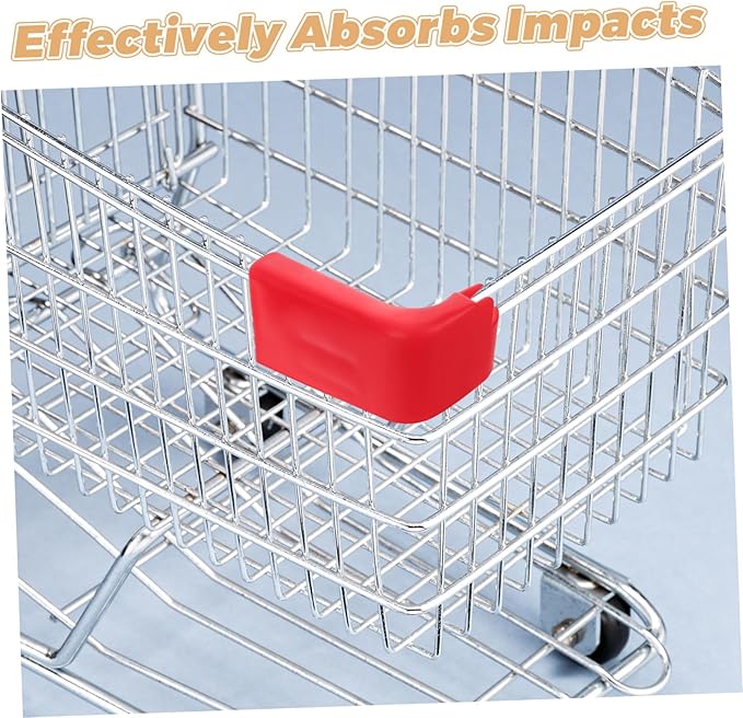 TOYANDONA Grocery Cart Front Bumper Guard Plastic Edge Protector with Anti-Slip Surface Weather Resistant Design Easy to Install for Supermarkets and Grocery Stores
