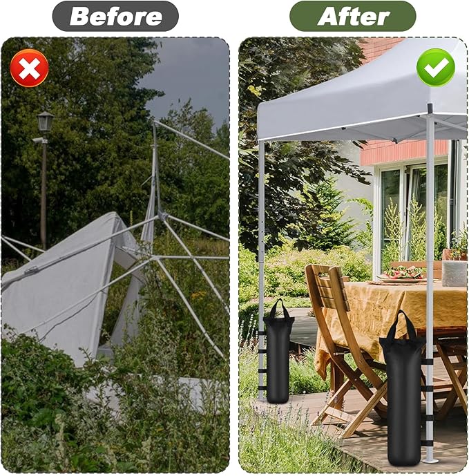 8Pcs Sand Bags for Weight 176LBS Heavy Duty Sandbags for Canopy Legs Pop up Canopy Weight Bags for Tent Outdoor Fixed Advertising Sunshade (Without Sand)