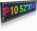 P10(52" * 14") Scrolling Programmable Led Sign Custom Outdoor Digital For Business Display Screen Matrix Panel Electronic Message Board Neon Full Color Advertising Light Wifi Control