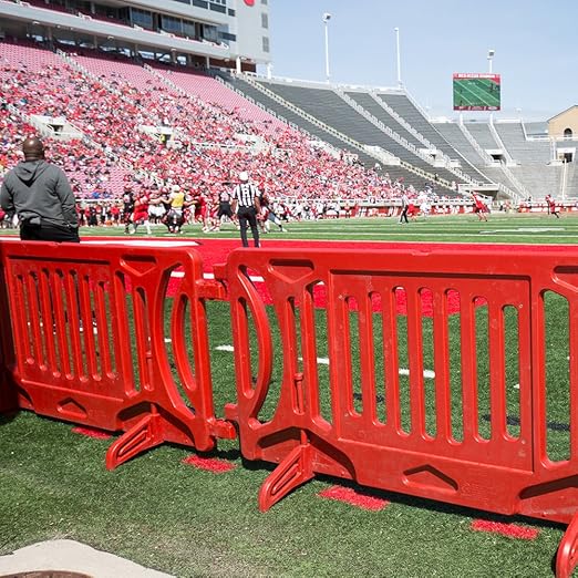 Billboard Barricade 42x96 Plastic Pedestrian Barricade- Red