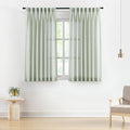 Vision Home Soft Green Pinch Pleated Semi Sheer Curtains Textured Linen Blended Light Filtering Window Curtains 63 inch for Living Room Bedroom Pinch Pleat Drapes with Hooks 2 Panels 40" Wx63 L
