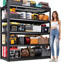 Garage Shelving-3000 lbs 5 Tier Storage Shelves,Adjustable Heavy Duty Metal Shelving Unit and Storage Large Wire Rack,Utility Steel Shelf for Warehouse Industrial Pantry Basement 71"x46"x18"