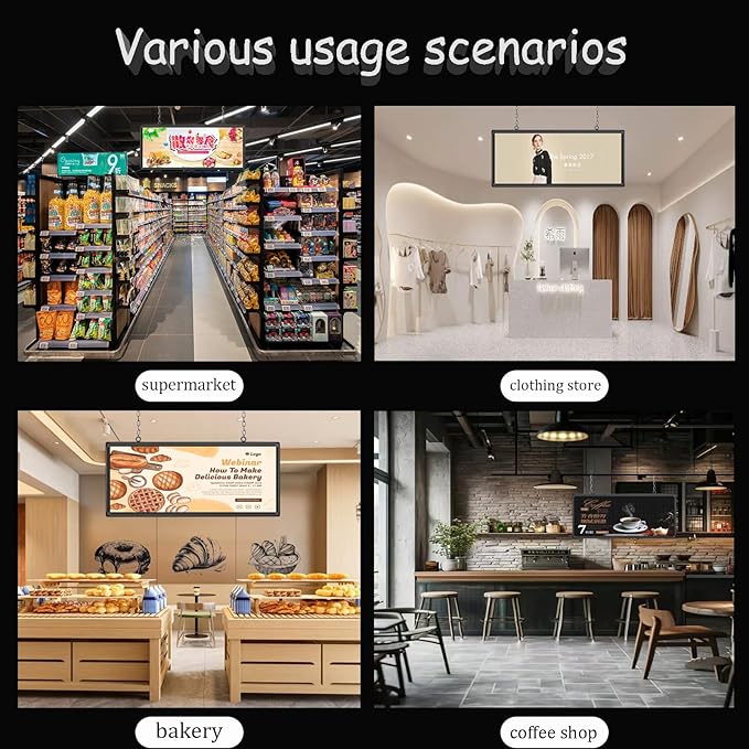 P6 Programmable LED Sign, 40"x18" Outdoor Digital Display Board with Custom Scrolling Text,Electronic Message Board for Business Advertising, Waterproof Marquee Ticker