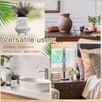Set of 2 Mini Wood Risers for Decor Round Wooden Riser Small Wooden Stool Display Stand Farmhouse Rustic Wood Pedestal for Plant Pot Tiered Tray Decor Cake Food Collection Display(White)