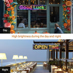 P6 Outdoor Full Color 40 x 18 inches Led Sign WIFI And USB Programmable Led Sign With High Resolution Scrolling Texts, Colorful images and videos LED Advertising Display Board For Shop (P10-40''x8'')