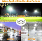 2025 Elite New Upgraded LED Flood Light Outdoor 300W 2 Pack 45000lm Stadium Flood Lights, 5000K IP66 Waterproof Adjustable Adjustable Floodlight for Street, Parking Lot