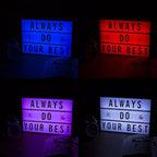 BONNYCO Cinema Light Box Color Changing with 400 Letters, Emojis, Remote Control and 2 Markers. Led Light Box 16 Colors Home, Office & Room Decor. Cinema Led Sign Letters Board, Gifts for Women Men