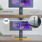 Mount-It! Lockable Tablet Countertop Stand for Samsung Tab A9+, S9, S9 FE, S8, A8 – Anti-Theft POS Stand, Fully Enclosed Security Case, Freestanding or Bolt-Down, Rotating & Tilting Display, Steel
