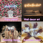 Custom Neon Sign Wedding Last Name, 2026 Xmas Gift Plug/Battery Operated Neon Light Sign Customizable for Backdrop Reception, Personalized Lighted LED Signs for Business, Kids Room Bedroom Wall Decor