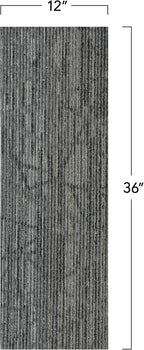 Mohawk Advance 36" x 12" Berber (Loop pile), 0.11" Pile Height, Carpet Tile, PET Fiber, Cross Walk Color, (24 Tiles), (72 sqft/carton)