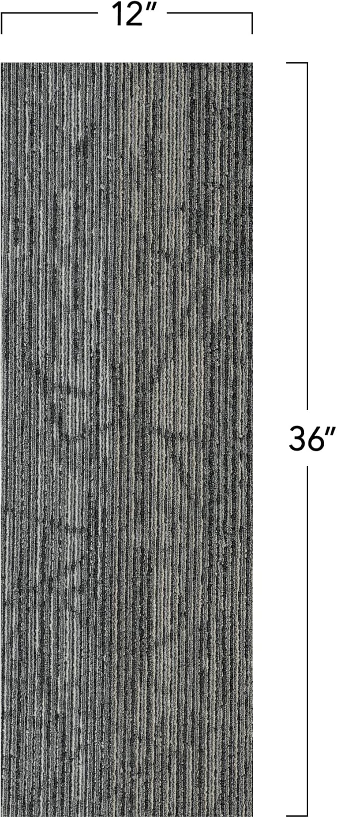 Mohawk Advance 36" x 12" Berber (Loop pile), 0.11" Pile Height, Carpet Tile, PET Fiber, Cross Walk Color, (24 Tiles), (72 sqft/carton)