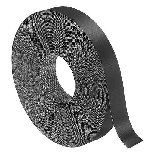 uxcell Black Edge Banding Tape, 3/4 Inch x 25ft Pre-Glued Flexible Veneer Edge Edging Strips Wood Tape for Cabinet Repair and Furniture Restoration