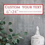 Custom Sign, custom street sign，Aluminum Weatherproof Metal Sign Multiple Sizes, Double-sided.Customize for Office, Business, Workplace, office, Home, Delivery Signs(6 * 24 Inch)