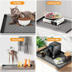 Silicone Under Sink Mat 22" x 22", kitchen Essentials and Gadgets, Shelf liner and Cabinet Protector, Home Organizers and Storage, Waterproof Bathroom Tray