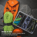 SIDIO CRATE Pro Pack - Two Full Size and One Half Size Heavy Duty Stackable Storage Bins, Totes and Containers with Lids and Dividers - Durable Organizer for Home, Office, Garage, and Outdoor Use