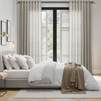 Silver Grey Linen Curtains 72 Inch Length for Living Room Back Tab Rod Pocket Light Filtering Semi Sheer Modern Farmhouse Coastal Decor Cotton Textured Gauze Curtain for Bedroom Office, 2 Panels