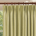 Textured Linen Double Pleats 100% Blackout Curtains for Bedroom/Living Room Blackout Curtains 108 Inches Long, Energy Saving Window Treatment Curtains,52Wx108Lx2,Lemon