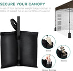 Best Choice Products 10x10ft Easy Pop Up Canopy w/Side Wall, 10 Pockets, Portable Carrying Case, 1-Button Setup, 4 Weight Bags - Brown