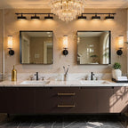 30"x30" Black Framed Bathroom Mirror, Large Rectangular Vanity Mirror, Aluminum Metal Frame, Wall Farmhouse Modern Wall-Mounted Mirrors for Bathroom, Bedroom, Living Room, Over Sink