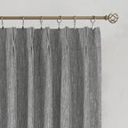 Vision Home Charcoal Grey Pinch Pleated Full Blackout Curtains Room Darkening Window Curtains 84 inch for Living Room Bedroom Thermal Insulated Pinch Pleat Drapes with Hooks Back Tab 2 Panel 40"Wx84"L